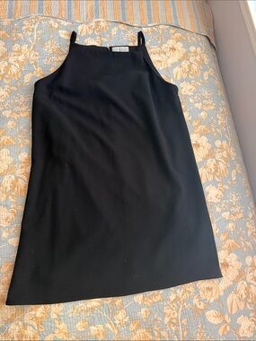 Wayf Black Mini Slip Dress